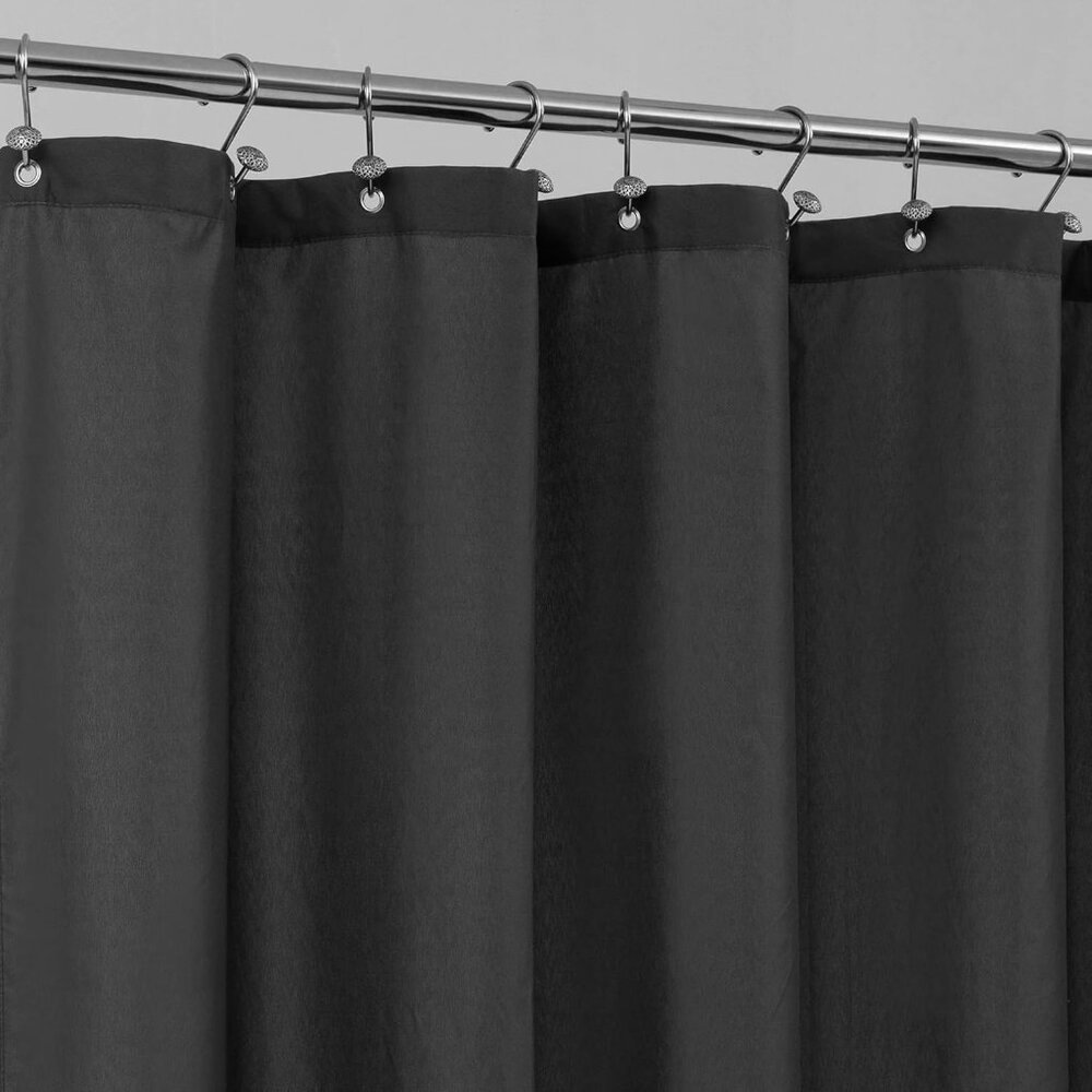Waterproof Fabric Shower Curtain Soft Hotel Quality - 3 Magnets at Bottom, Premi